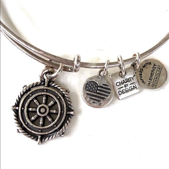 EUC Alex and Ani silvertone bracelet - Picture 2 of 5